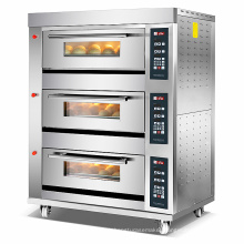 gas digital panel 3 decks 3 trays 6 trays 9trays bread timer machine oven deck machine gas baking oven gas bakery